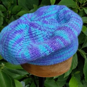 Handmade beret, hand dyed and using ethical wool