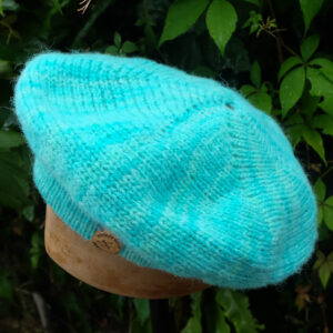 Handmade beret, hand dyed and using ethical wool