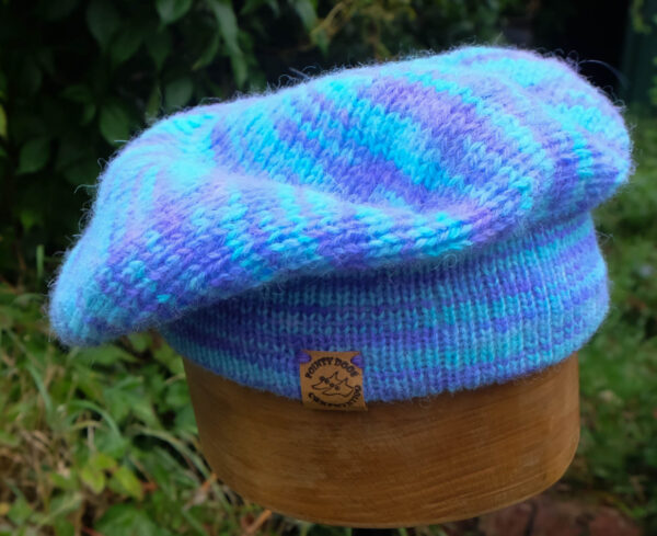 Handmade beret, hand dyed and using ethical wool