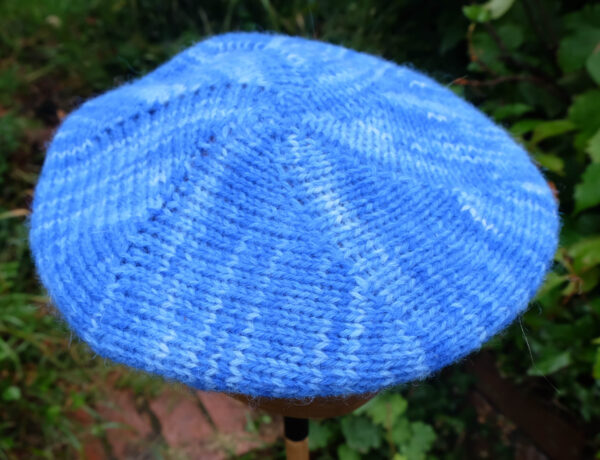 Handmade beret, hand dyed and using ethical wool