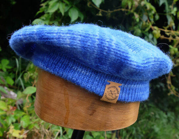 Handmade beret, hand dyed and using ethical wool
